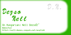 dezso nell business card